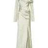 Iris Long Sleeve Satin Maxi Dress – Sage Iris Long Sleeve Satin Maxi Dress – Sage