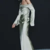 Iris Long Sleeve Satin Maxi Dress – Sage Iris Long Sleeve Satin Maxi Dress – Sage