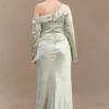 Iris Long Sleeve Satin Maxi Dress – Sage Iris Long Sleeve Satin Maxi Dress – Sage