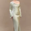 Iris Long Sleeve Satin Maxi Dress – Sage Iris Long Sleeve Satin Maxi Dress – Sage