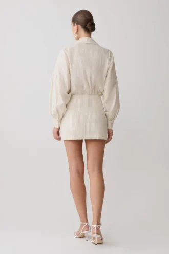Ivy Oversize Shirt Mini Dress – Stripe
