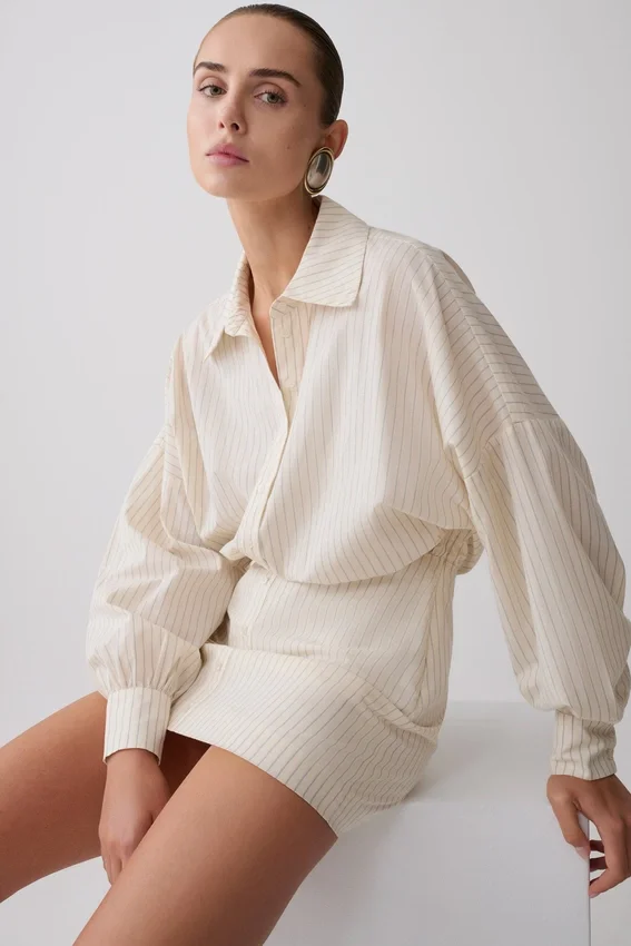 Ivy Oversize Shirt Mini Dress – Stripe Ivy Oversize Shirt Mini Dress – Stripe