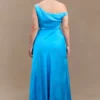 Jacinta One Shoulder Maxi Dress – Cyan Blue Jacinta One Shoulder Maxi Dress – Cyan Blue