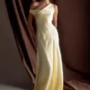 Jacinta One Shoulder Maxi Dress – Pastel Lemon Jacinta One Shoulder Maxi Dress – Pastel Lemon