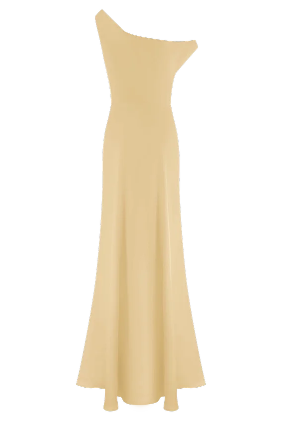 Jacinta One Shoulder Maxi Dress – Pastel Lemon Jacinta One Shoulder Maxi Dress – Pastel Lemon