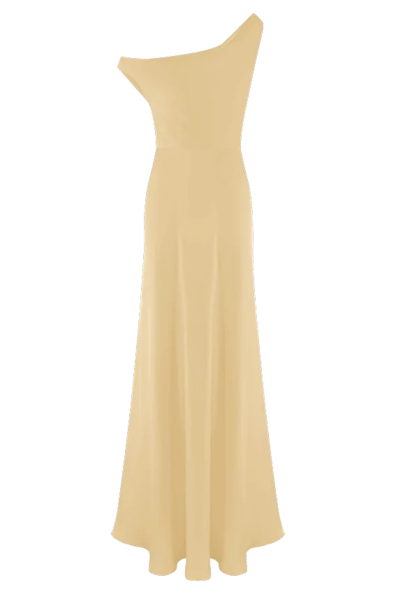 Jacinta One Shoulder Maxi Dress – Pastel Lemon Jacinta One Shoulder Maxi Dress – Pastel Lemon