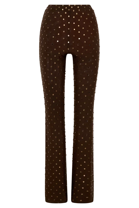 Jackie Diamante Straight Leg Pants – Chocolate Jackie Diamante Straight Leg Pants – Chocolate