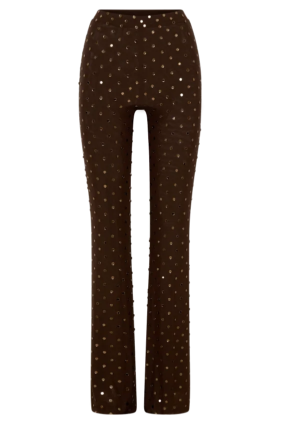 Jackie Diamante Straight Leg Pants – Chocolate Jackie Diamante Straight Leg Pants – Chocolate
