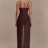 Jackie Longline Diamante Top – Chocolate