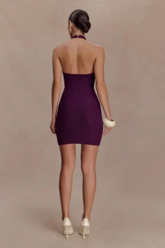 Jacky Tulip Mini Dress – Plum