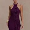 Jacky Tulip Mini Dress – Plum