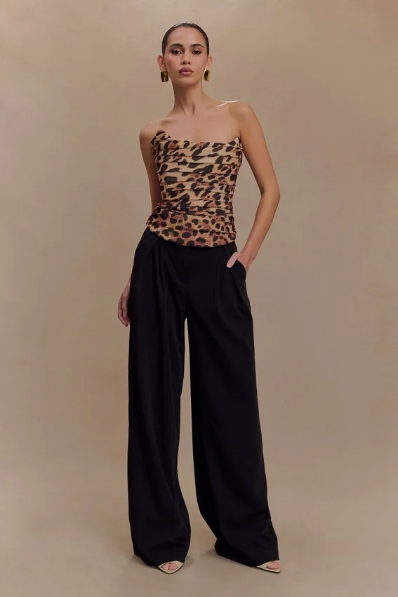 Jacqueline Pleated Wide Leg Pants – Black Jacqueline Pleated Wide Leg Pants – Black