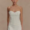 Jaime Spaghetti Strap Suiting Top – Ivory