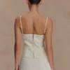 Jaime Spaghetti Strap Suiting Top – Ivory