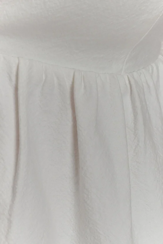Janayia Cotton Beaded Top – White Janayia Cotton Beaded Top – White