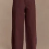 Janayia Cotton Wide Leg Pants – Dark Espresso