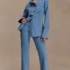 Janine High Waisted Straight Leg Jeans – Classic Blue
