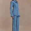 Janine High Waisted Straight Leg Jeans – Classic Blue