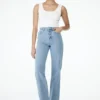 Janine High Waisted Straight Leg Jeans – Classic Blue