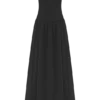 Janis Cotton Frill Maxi Dress – Black