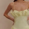 Janis Cotton Frill Maxi Dress – Lemon