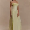 Janis Cotton Frill Maxi Dress – Lemon