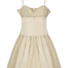 Janis Cotton Frill Mini Dress – Nude
