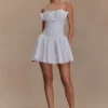 Janis Cotton Frill Mini Dress – White