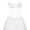 Janis Cotton Frill Mini Dress – White