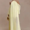 Janni Chiffon Maxi Dress With Hardware – Lemon Lime