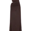 Jasiel Strapless Knit Maxi Dress – Chocolate