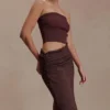 Jasiel Strapless Knit Maxi Dress – Chocolate