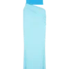 Jasiel Strapless Knit Maxi Dress – Cyan Blue