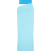 Jasiel Strapless Knit Maxi Dress – Cyan Blue