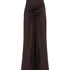 Jasmine Strapless Satin Maxi Dress – Dark Chocolate