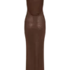 Jasmyn Hot Fix Maxi Dress With Mesh Back – Chocolate