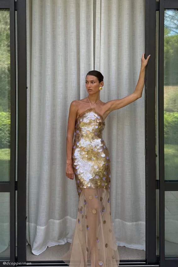 Jenny Hand Embellished Maxi Dress – Gold Jenny Hand Embellished Maxi Dress – Gold