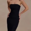 Jianna Strapless Mesh Maxi Dress – Black Jianna Strapless Mesh Maxi Dress – Black