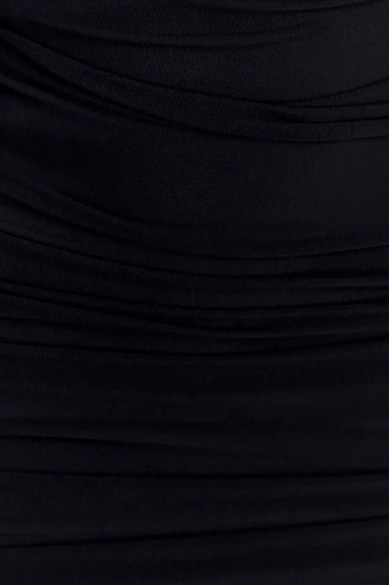 Jianna Strapless Mesh Maxi Dress – Black Jianna Strapless Mesh Maxi Dress – Black