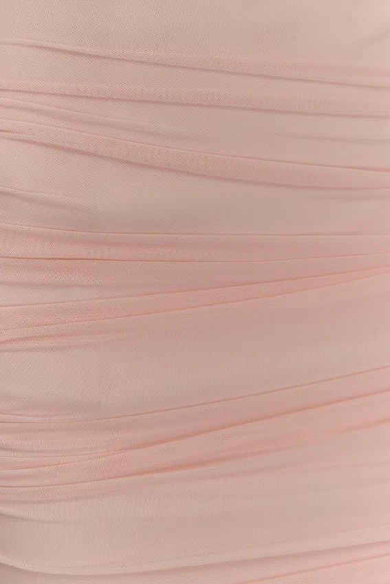 Jianna Strapless Mesh Mini Dress – Powder Pink Jianna Strapless Mesh Mini Dress – Powder Pink