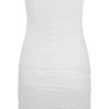 Jianna Strapless Mesh Mini Dress – White