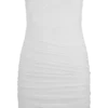 Jianna Strapless Mesh Mini Dress – White