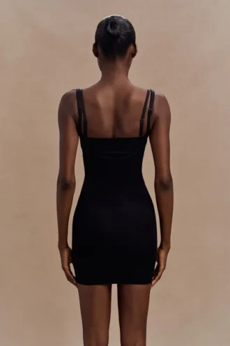 Jocelyn Backless Shapewear Mini Dress – Black