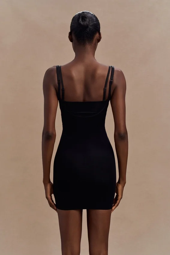 Jocelyn Backless Shapewear Mini Dress – Black Jocelyn Backless Shapewear Mini Dress – Black