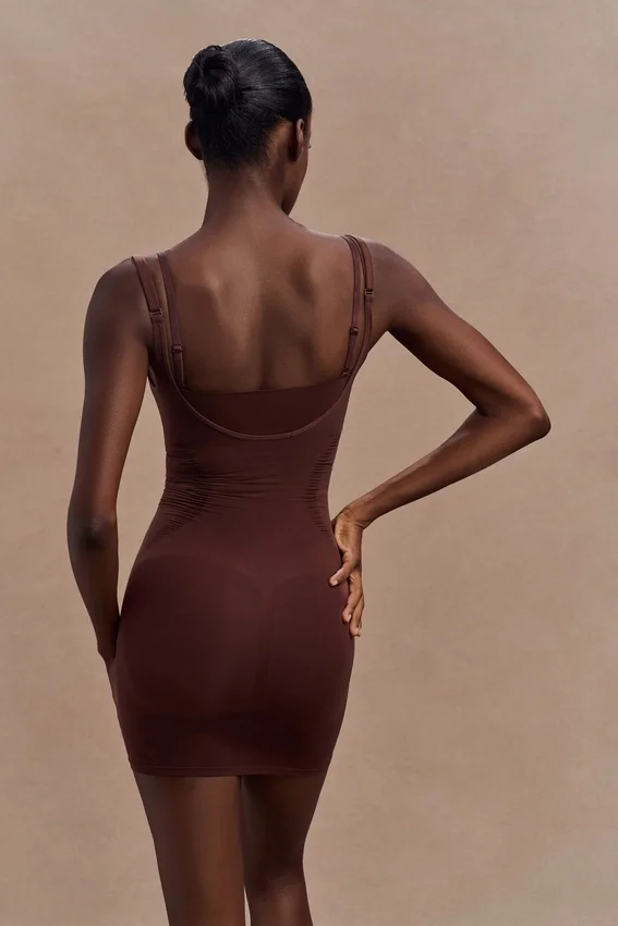 Jocelyn Backless Shapewear Mini Dress – Espresso Jocelyn Backless Shapewear Mini Dress – Espresso