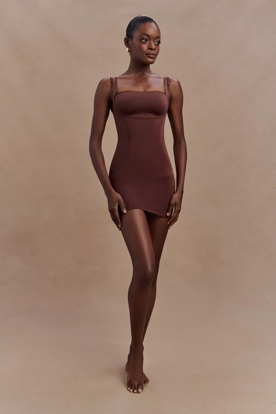 Jocelyn Backless Shapewear Mini Dress – Espresso Jocelyn Backless Shapewear Mini Dress – Espresso