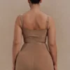 Jocelyn Backless Shapewear Mini Dress – Latte
