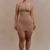 Jocelyn Backless Shapewear Mini Dress – Latte