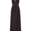 Jonna Chiffon And Mesh Maxi Dress – Dark Chocolate Jonna Chiffon And Mesh Maxi Dress – Dark Chocolate