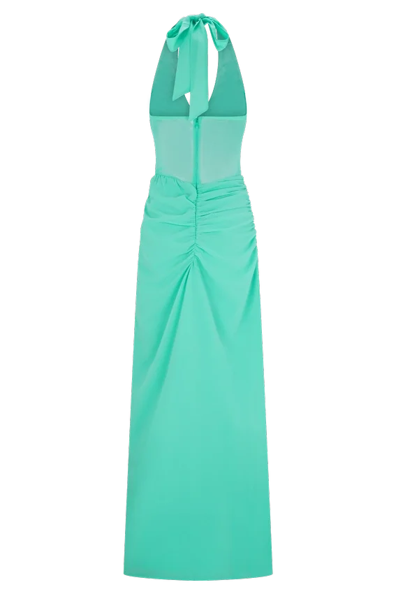 Jonna Chiffon And Mesh Maxi Dress – Lagoon Jonna Chiffon And Mesh Maxi Dress – Lagoon
